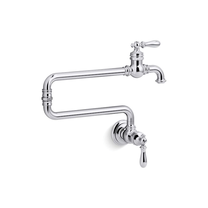 Kohler® 99270-CP Kitchen Sink Faucet, Artifacts®, 3.2 gpm Flow Rate, Arc Swivel Spout, Polished Chrome, 1 Handles