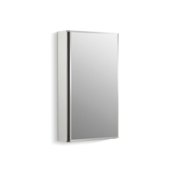 Kohler® CB-CLC1526FS Single Door Medicine Cabinet, 5 in OAL x 15 in OAW x 26 in OAH, Anodized Aluminum