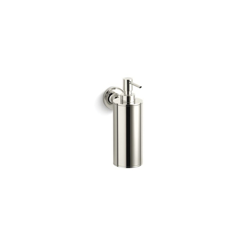Kohler® 14380-SN Purist® Soap/Lotion Dispenser, Vibrant® Polished Nickel, 2-3/8 in OAL, Wall Mount, Metal