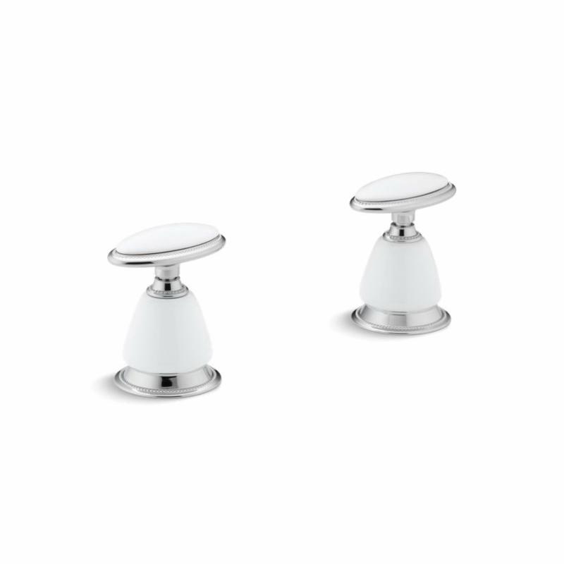 Kohler® 258-0 Handle Inset and Skirt, Antique™, 2-3/8 in Dia x 3-1/16 in W, For Use With Bathroom Sink Faucet, Ceramic