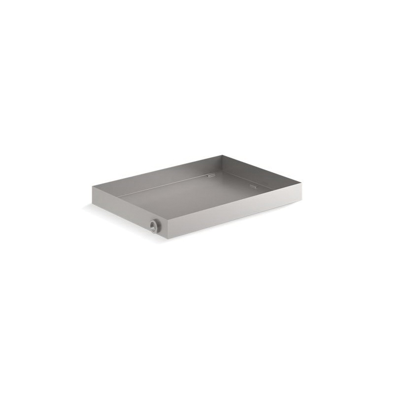 Kohler® 5562-NA Large Drain Pan, Invigoration™, For Use With K-5533, K-5535, K-5546 and K-5547 Steam Generator, 3/4 in NPT, Stainless Steel