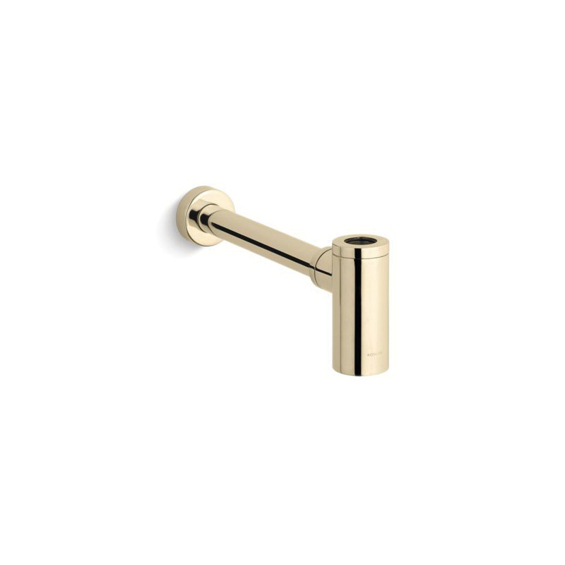 Kohler® 9033-AF Contemporary Style Bottle Trap, 1-1/4 in Inlet x 1-1/4 in Outlet, Solid Brass, Vibrant® French Gold, Slip-Fit Connection