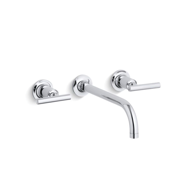 Kohler® T14414-4-CP Widespread Bathroom Sink Faucet Trim, Purist®, 1.2 gpm Flow Rate, 8 in Center, Polished Chrome, 2 Handles, Function: Traditional