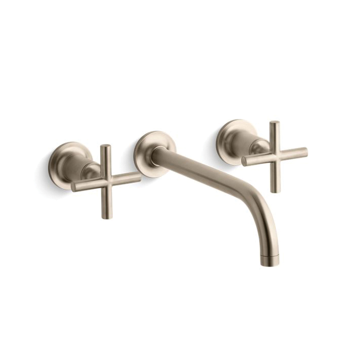 Kohler® T14414-3-BV Widespread Bathroom Sink Faucet Trim, Purist®, 1.2 gpm Flow Rate, 8 in Center, Vibrant® Brushed Bronze, 2 Handles, Function: Traditional