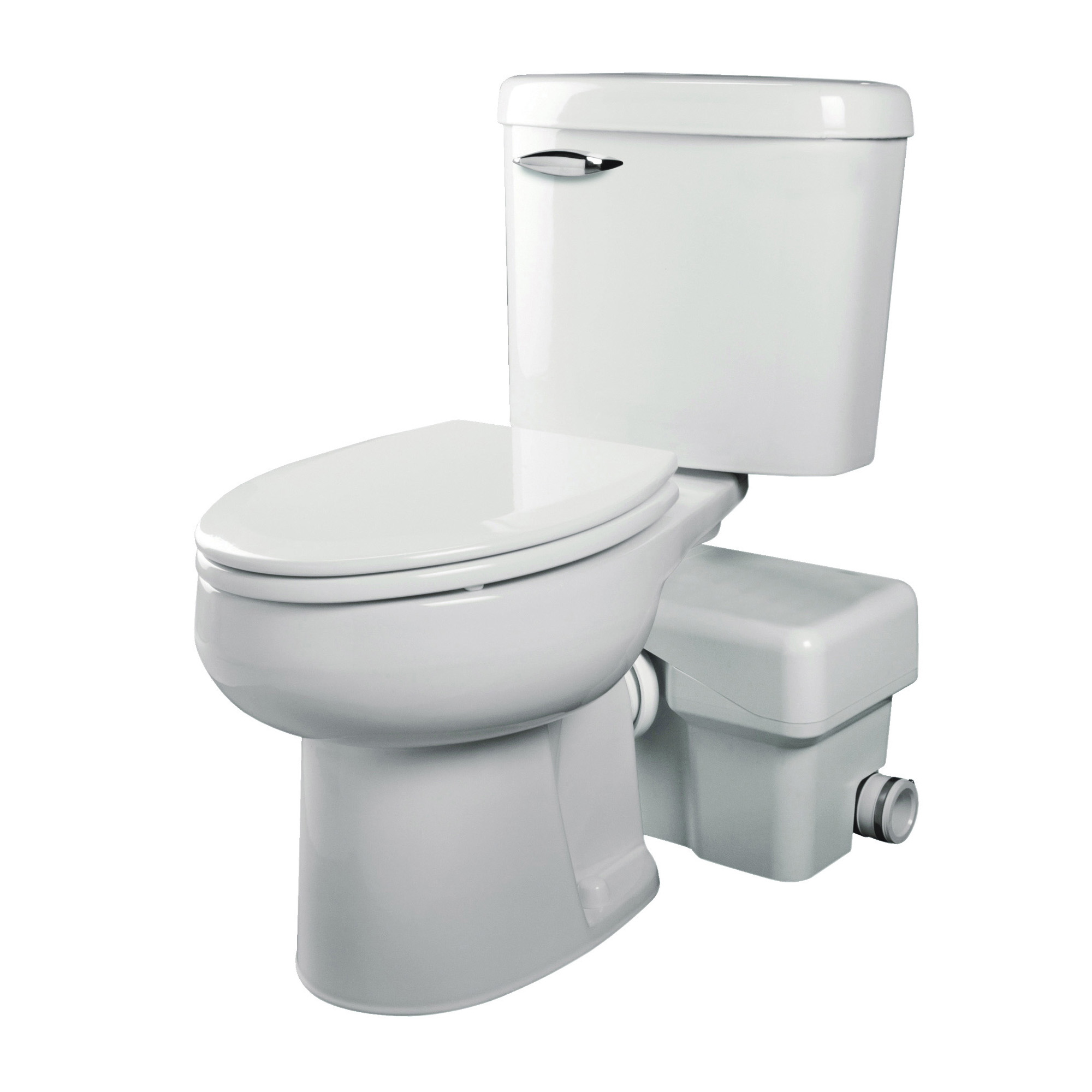 Liberty Pumps® ASCENTII-ESW Macerating Toilet, Elongated Bowl, 17-3/8 in H Rim, 1.28 gal Flush Rate, White, Import