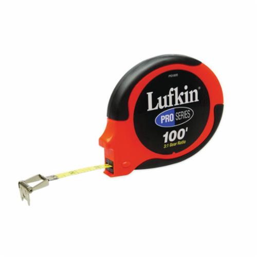 Lufkin Ps100s Tape Measure 3 8 In W X 100 Ft L Blade Steel Imperial 1 8ths Quality Mill Supply