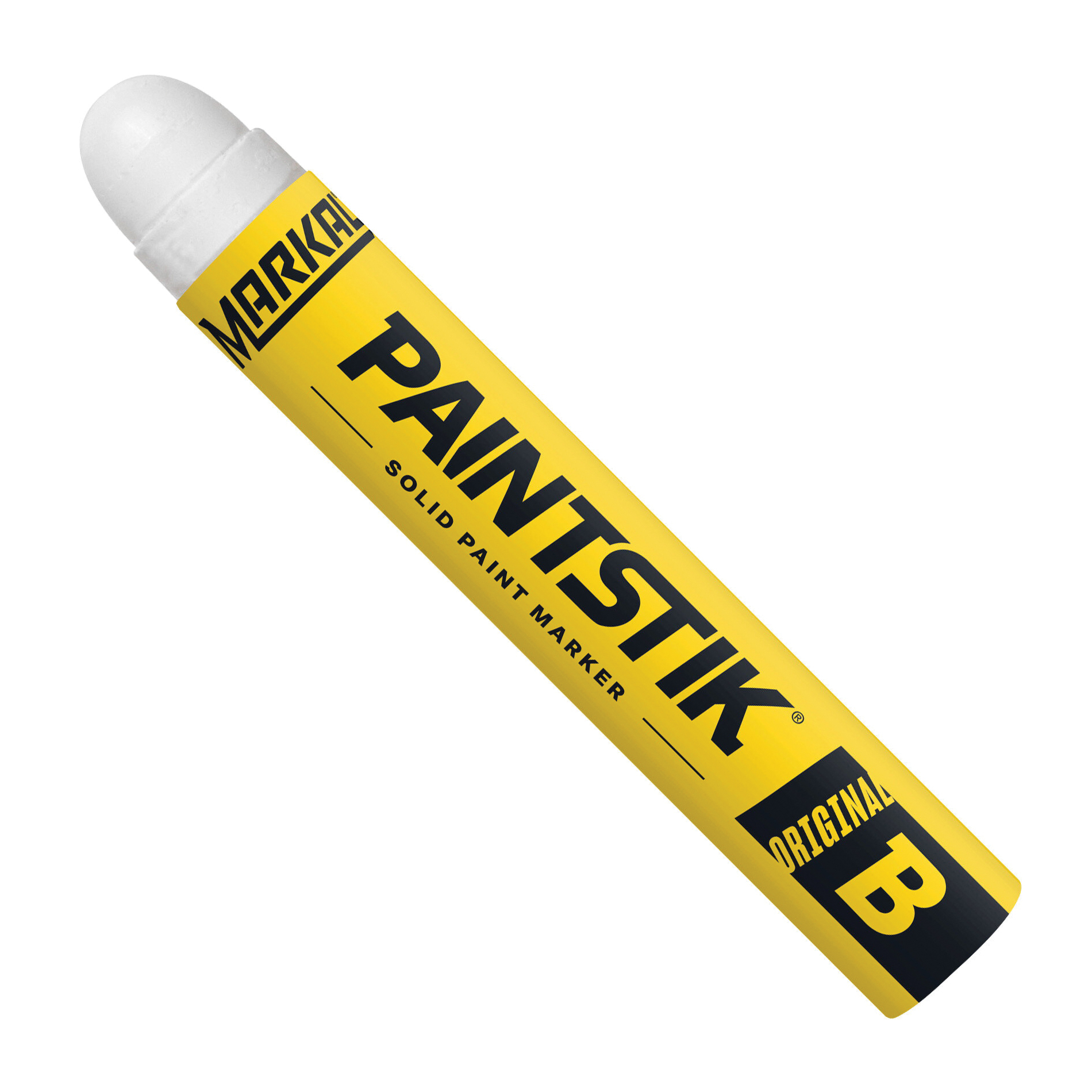 Markal® 061126 Quik Stik® Mini Twist Solid Paint Crayon, 3/8 in Round Tip, Plastic Housing, White
