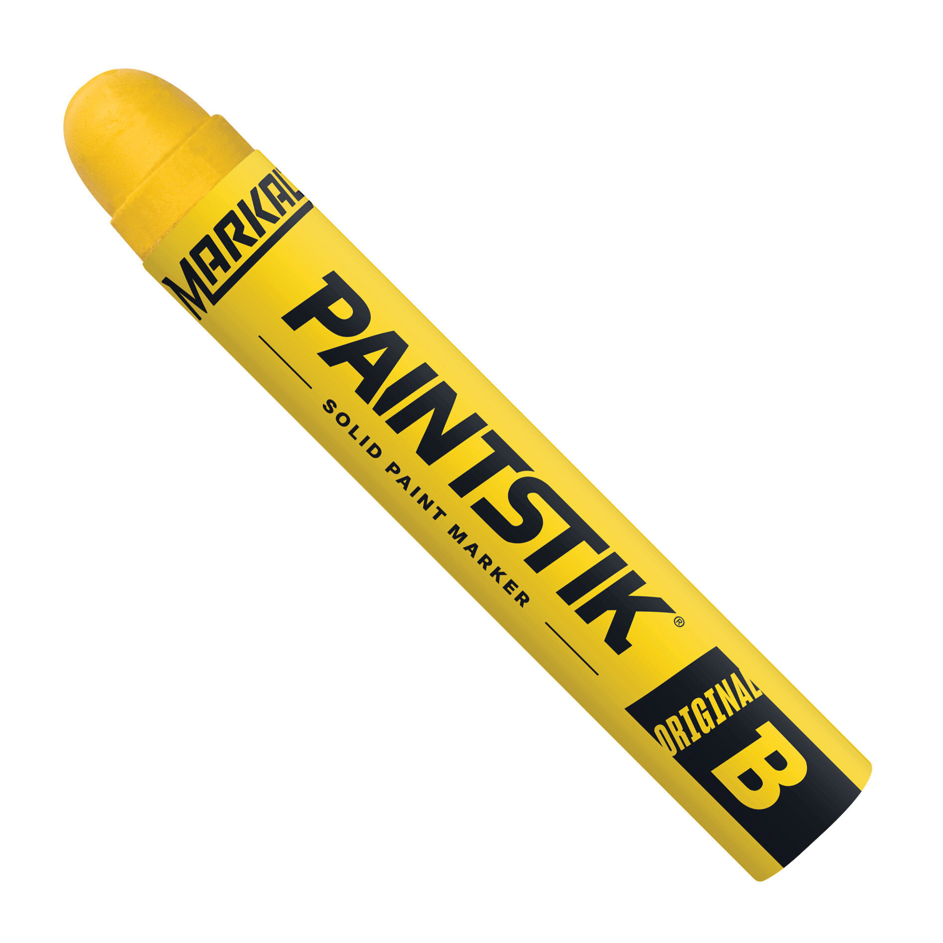 Markal® 080220 B® Paintstik® Solid Paint Crayon, 11/16 in Round Tip, White