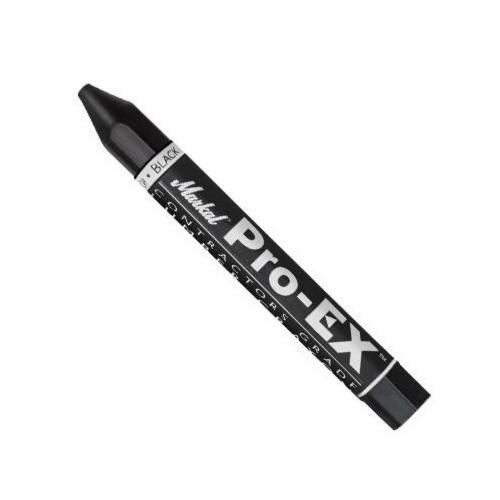 Markal® 080383 Pro-Ex® Clay Based Lumber Crayon, 1/2 in Hex Tip, Black