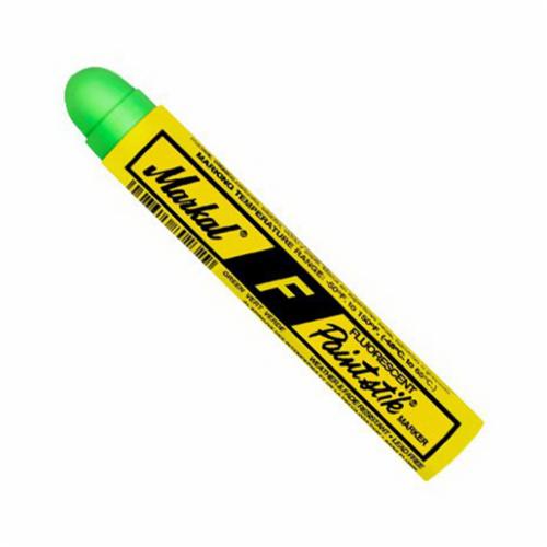 Markal® 081223 HT® Paintstik® Solid Paint Marker, 3/8 in Flat/Standard Tip, Black