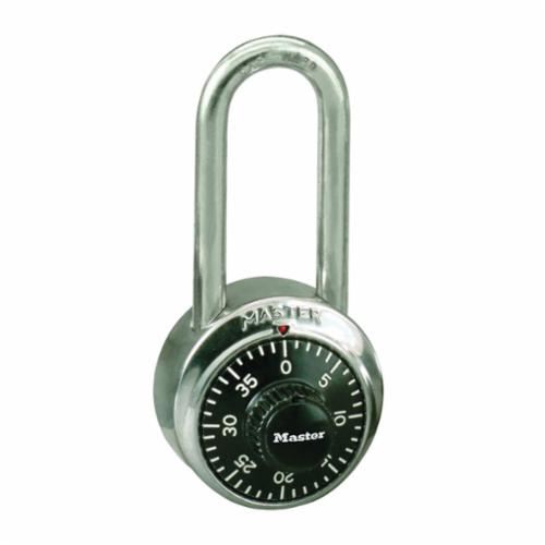 Master Lock® 1502 BlockGuard® Round Safety Padlock, 9/32 in Shackle, Double Reinforced Stainless Steel Body, Anti-Shim Technology Locking