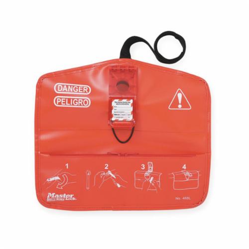 product Brady® 105714 Empty Group Lockout Box, 7 Padlocks, Sliding Lexan Door, Yellow on Red, 7 in H x 8 in W x 2-1/2 in D, Wall Mount, 7 Key Hooks