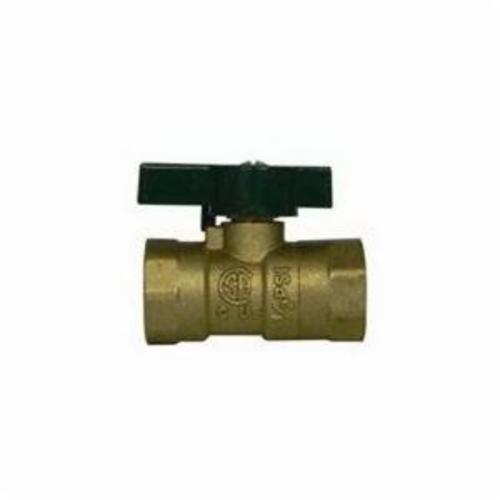 McDonald® 4901-110 2-Piece Low Pressure Quarter-Turn Ball Valve With Handle, 1/2 in, FNPT, Forged Brass Body, PTFE Softgoods