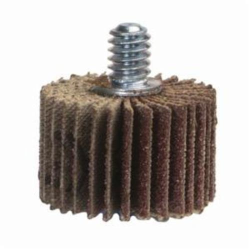 product Merit&reg; Grind-O-Flex&trade; 08834133016 XX-2010 High Performance Mini Mounted Quick-Change Coated Flap Wheel, 2 in Dia, 1 in W Face, P80 Grit, Medium Grade, Aluminum Oxide Abrasive