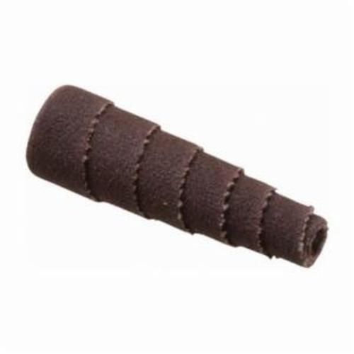 product Merit® 08834181811 Full Tapered Coated Spiral Roll, 3/4 in Dia x 1-1/2 in OAL, 3/16 in Pilot Hole, 120 Grit, Aluminum Oxide Abrasive