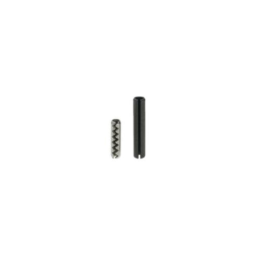 MiSUMi HCCGH10-71 Flanged Precision Shouldered Pivot Pin With Retaining Ring, 10 mm Dia x 76 mm L, 74 mm L Usable, 1045 Carbon Steel, Black Oxide