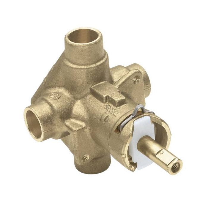 Moen® 62320 M-Pact® Rough-In Valve, 1/2 in C Inlet x 1/2 in C Outlet, Brass Body, Domestic