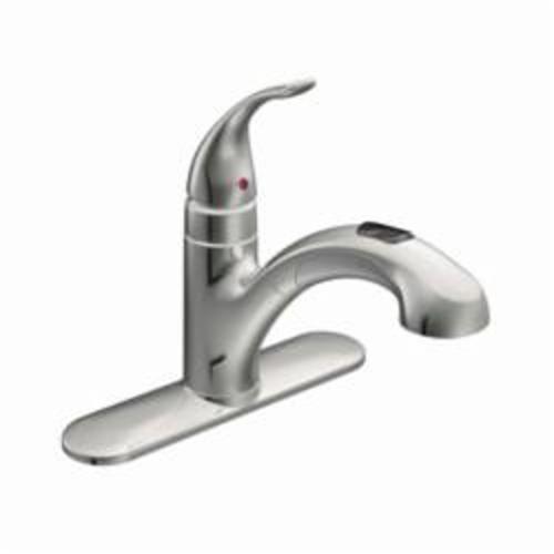 Moen® 67315C Kitchen Faucet, Integra®, 1.5 gpm Flow Rate, 120 deg Spout, Polished Chrome, 1 Handles, 1/3 Faucet Holes, Domestic