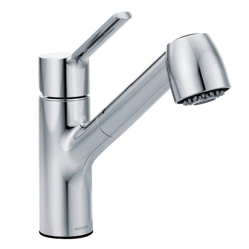 Moen® 7585C Method™ Kitchen Faucet, 1.5 gpm Flow Rate, Swivel Spout, Polished Chrome, 1 Handles, 1/3 Faucet Holes, Domestic