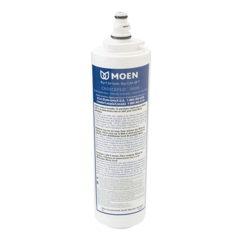 Moen® 9601 9600 Replacement Filter, Carbon Block Filter, Import