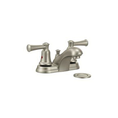 CFG CA41211BN Capstone® Centerset Bathroom Faucet, Brushed Nickel, 2 Handles, 50/50 Pop-Up Drain, 1.2 gpm Flow Rate