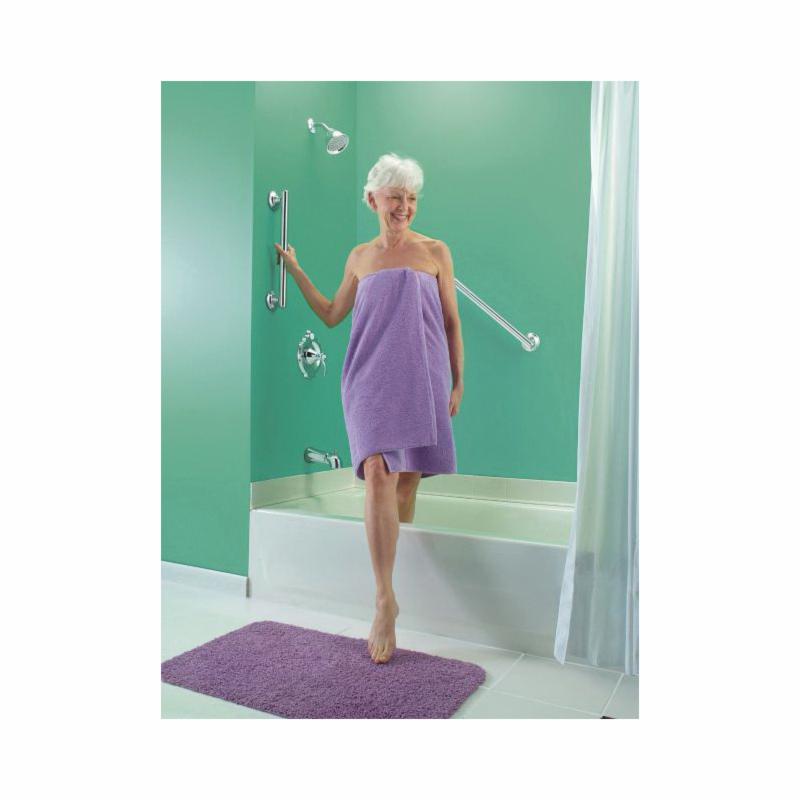 Moen® DN7005 Multi-Grip Tub Safety Bar, Home Care®, 16-1/2 in L x 19-1/2 in W x 19-1/2 in H, Anodized Aluminum, Import