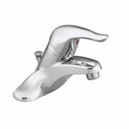 Moen® L4621 Chateau® Centerset Bathroom Faucet, Polished Chrome, 1 Handles, Metal Pop-Up Drain, 1.5 gpm Flow Rate