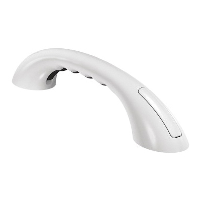 Creative Specialties® LR2250DW Designer Hand Grip, Home Care®, 12.6 in L x 7/8 in Dia, Glacier White, Stainless Steel/Zinc, Import