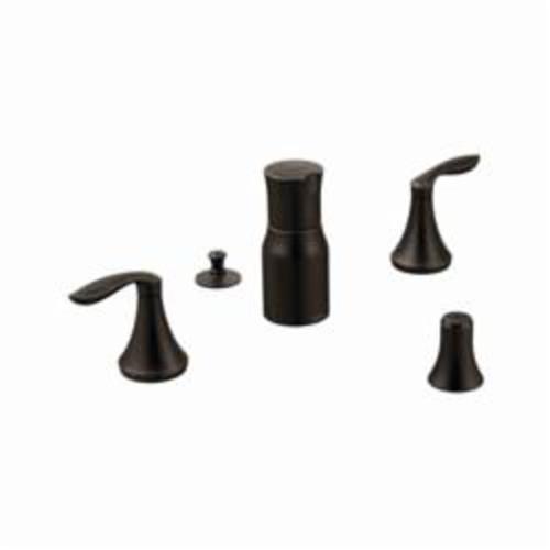 Moen® T5220ORB Widespread Bidet Faucet, Eva®, 8 to 16 in Center, Oil Rubbed Bronze, 2 Handles, Pop-Up Drain, Domestic