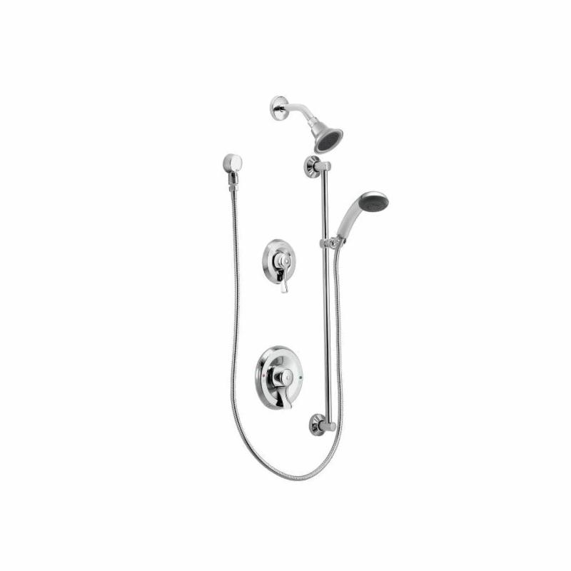 Moen® T8342EP15 Posi-Temp® Trim Kit, 3-5/16 in Dia Shower Head, 1.5 gpm Flow Rate, Polished Chrome, Import