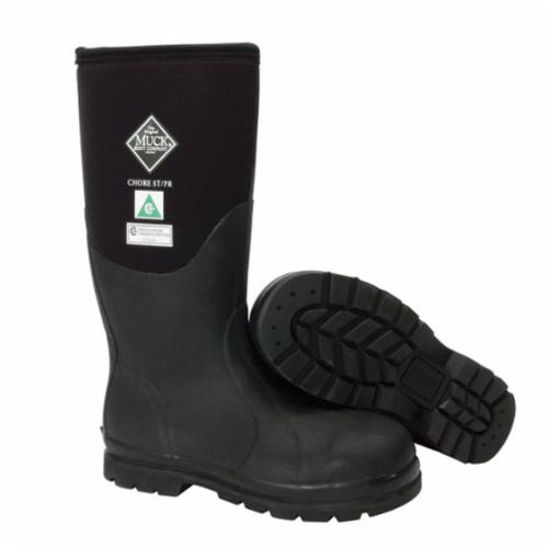 product TINGLEY General Purpose 15 Inch Knee PVC Boots, Black, Steel Toe, Cleated