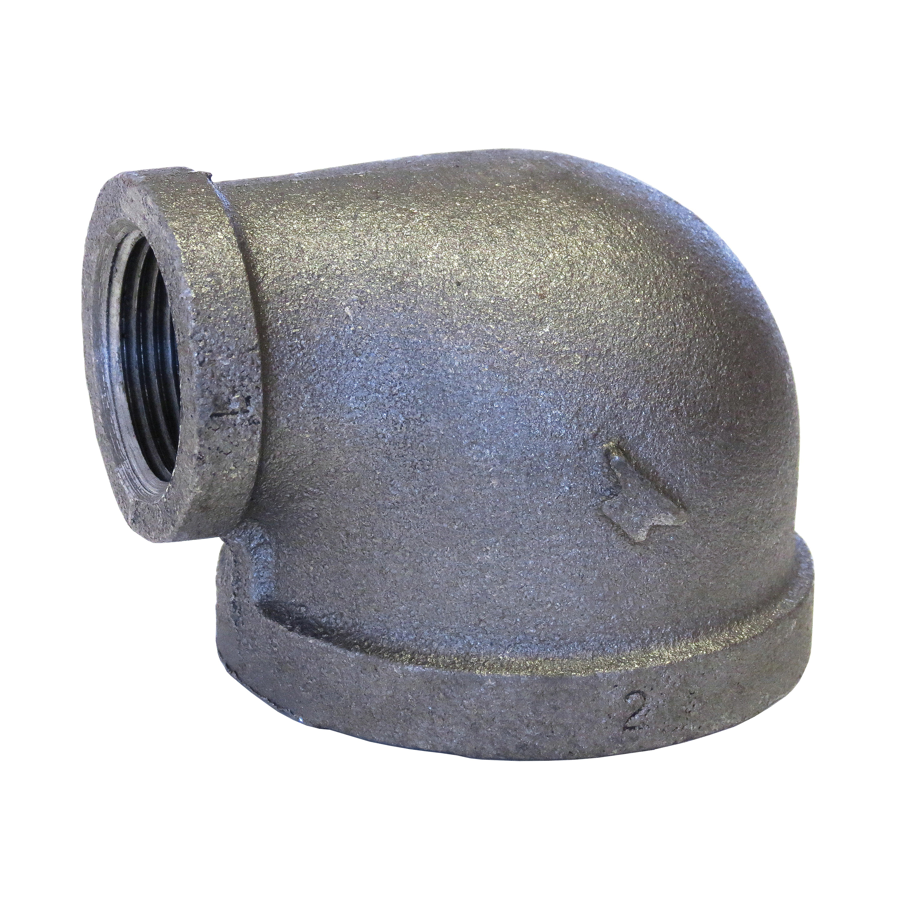 SPF/Anvil™ 0811009612 FIG 3101R 90 deg Pipe Reducing Elbow, 1-1/2 x 1-1/4 in Nominal, FNPT End Style, 150 lb, Malleable Iron, Galvanized, Import