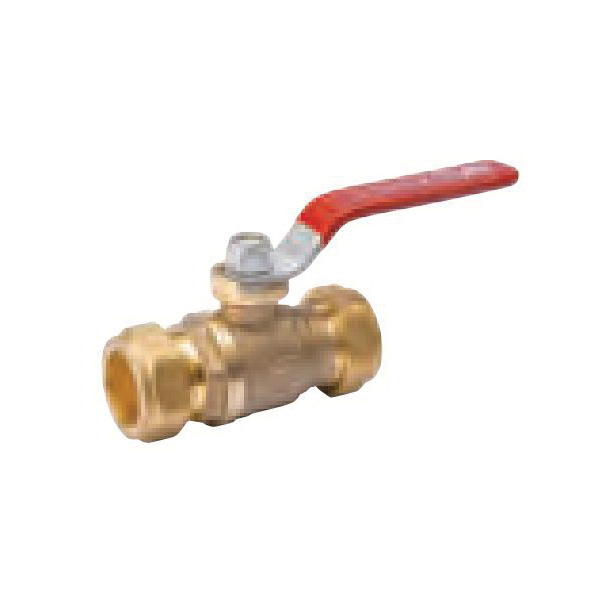 ProLine™ 107-024NL 7700 Ball Valve, 3/4 in Nominal, Compression End Style, Brass Body, Full Port, PTFE Softgoods