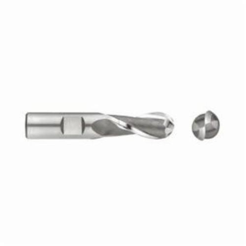 Cleveland® C60216 CEM-DE-2B Ball Nose Center Cutting Double End General Purpose Regular Length End Mill, 1/2 in Dia Cutter, 1 in Length of Cut, 2 Flutes, 1/2 in Dia Shank, 4 in OAL, Bright