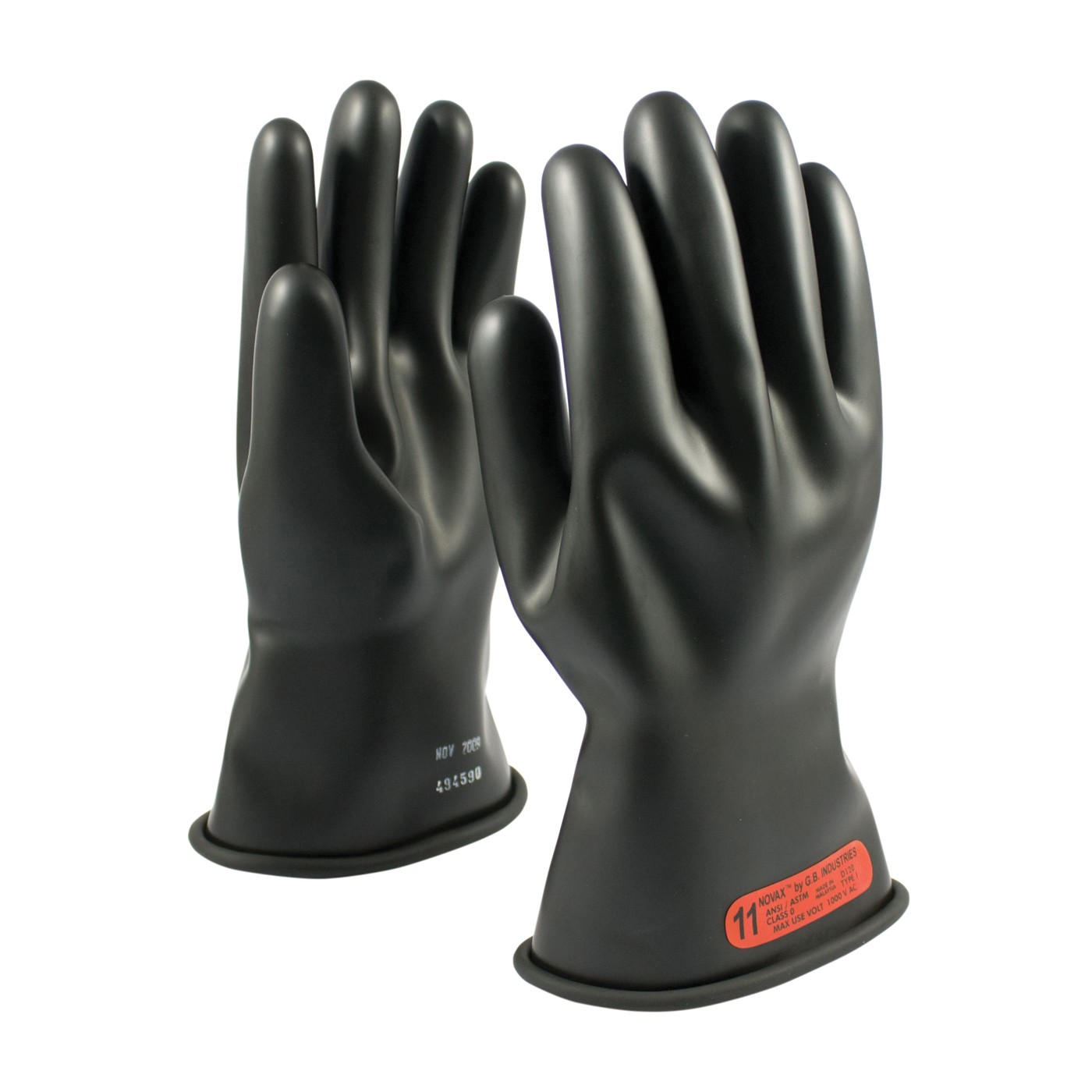 product Marigold® 114256 HV Class 1 Rig Gloves, SZ 11, Rubber, Black
