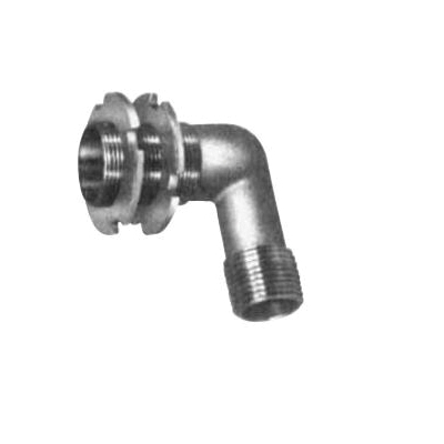 PASCO 1195 Fiberglass Shower Arm Elbow With Synthetic Washers and Plated Metal Locknuts, 1/2 in CWT/MNPT x 1/2 in FNPT, Domestic