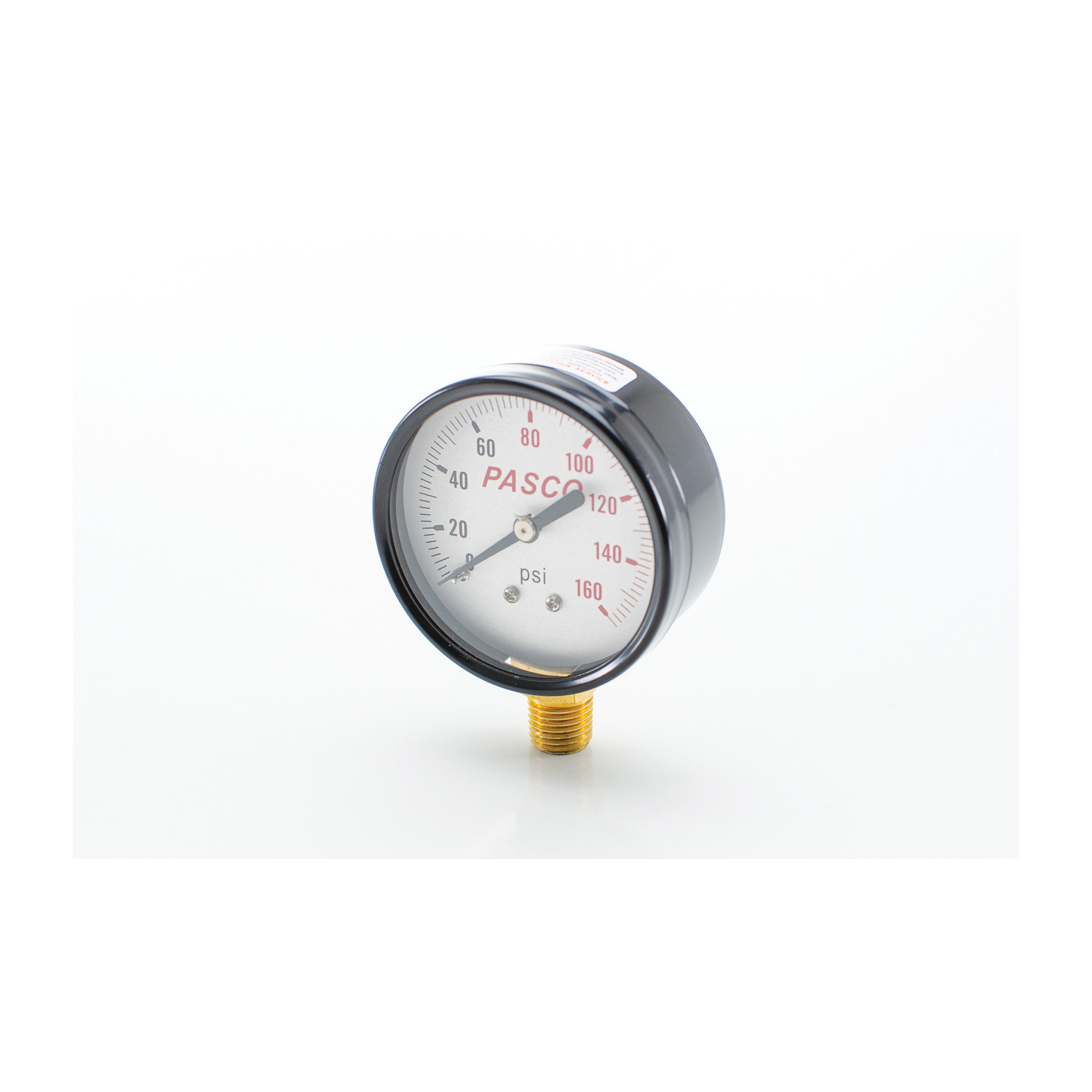 PASCO 1742 Pressure Gauge, 160 psi, 1/4 in MNPT Connection, 2-1/2 in Dial
