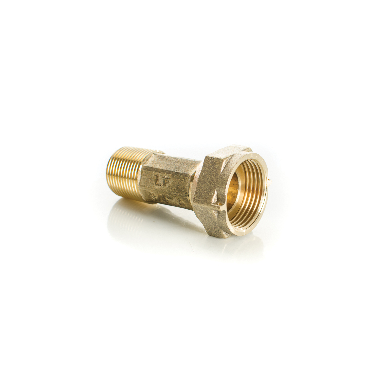 PASCO 7601 Water Meter Coupling With Washer, 1 x 3/4 in Nominal, MNPT x FNPT End Style, Brass