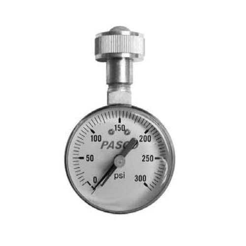 PASCO 1428 Lazy Hand Water Test Gauge, 0 to 300 psi, 3/4 in Female Hose Thread Connection