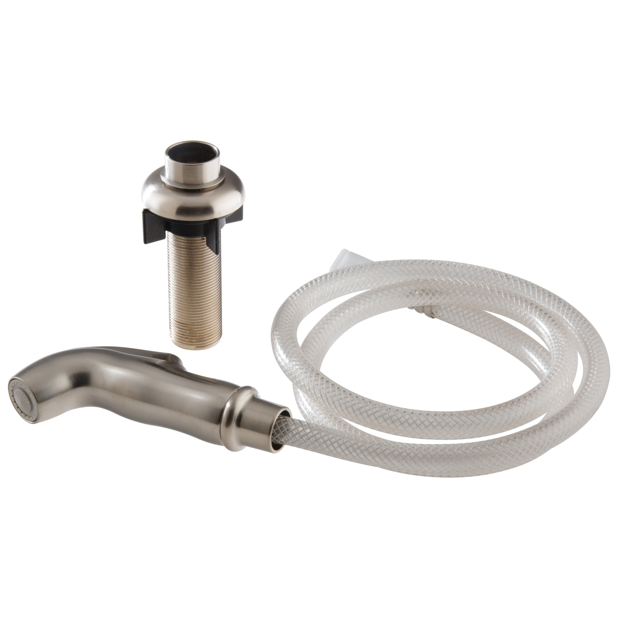 Peerless® RP54807SS Foundations® Spray and Hose Assembly With Spray Support, For Use With Foundation® 10900LF 1-Handle Kitchen Faucet, 48 in Vinyl Spray Hose, Plastic Stainless Steel Head, Import