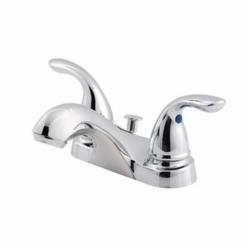 Pfister® LG143-6100 Centerset Bathroom Faucet, Pfirst Series™, Polished Chrome, 2 Handles, Metal Pop-Up Drain, 1.2 gpm Flow Rate