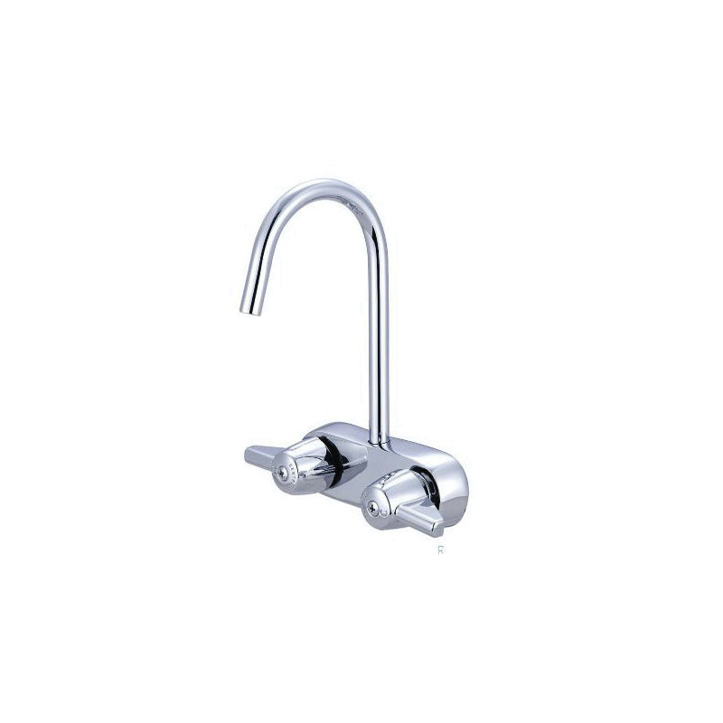 Central Brass 208 Leg Tub Faucet, 3-3/8 in Center, Polished Chrome, 2 Handles