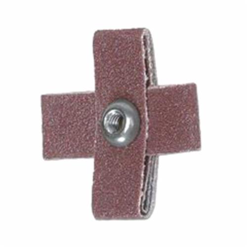 product Merit® 08834184206 Coated Cross Pad, 2-1/2 in L x 2-1/2 in W x 3/4 in THK, #8-32 Eyelet Thread, 80 Grit