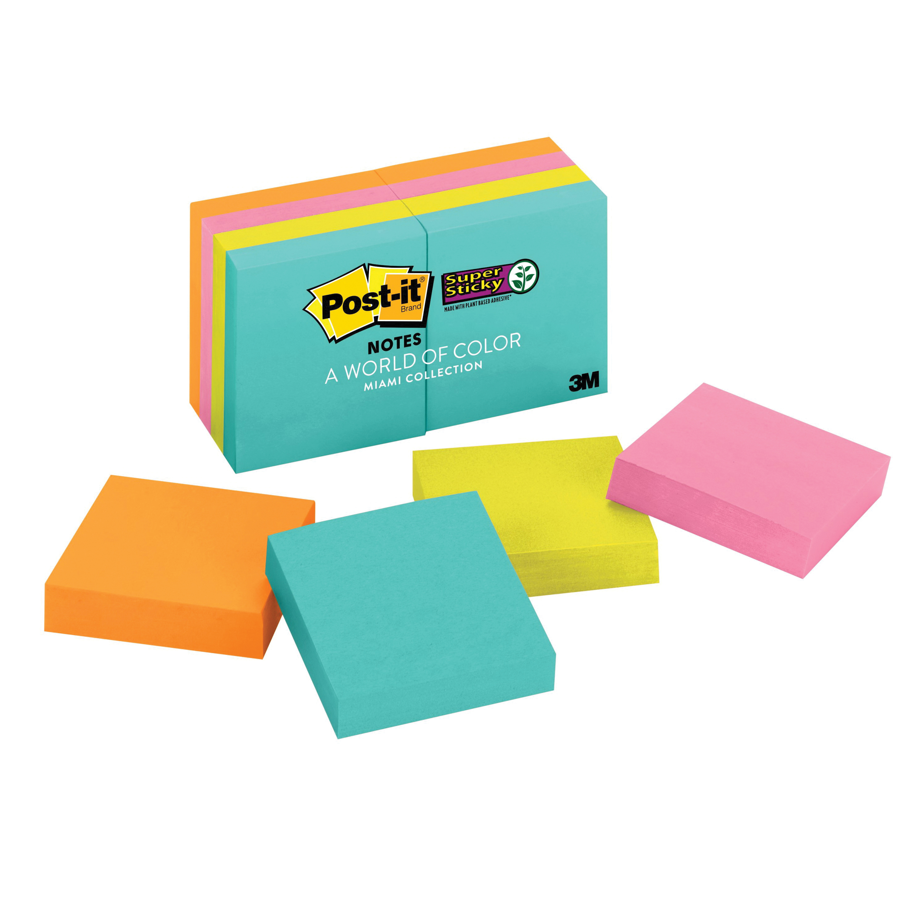 Post-it® 021200-70513 653AN Cape Town Small Self-Sticky Notes, 2 in L x 1-1/2 in W, Paper