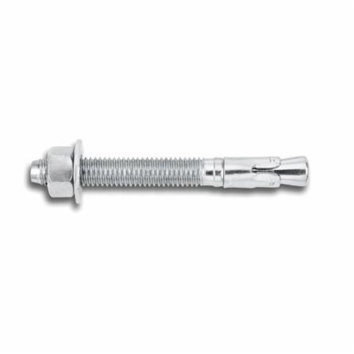 Powers® Power-Stud® 7417 Mechanical Anchor, 3/8 in Dia, 7 in OAL, 5-7/8 in L Thread, Carbon Steel, Zinc Plated