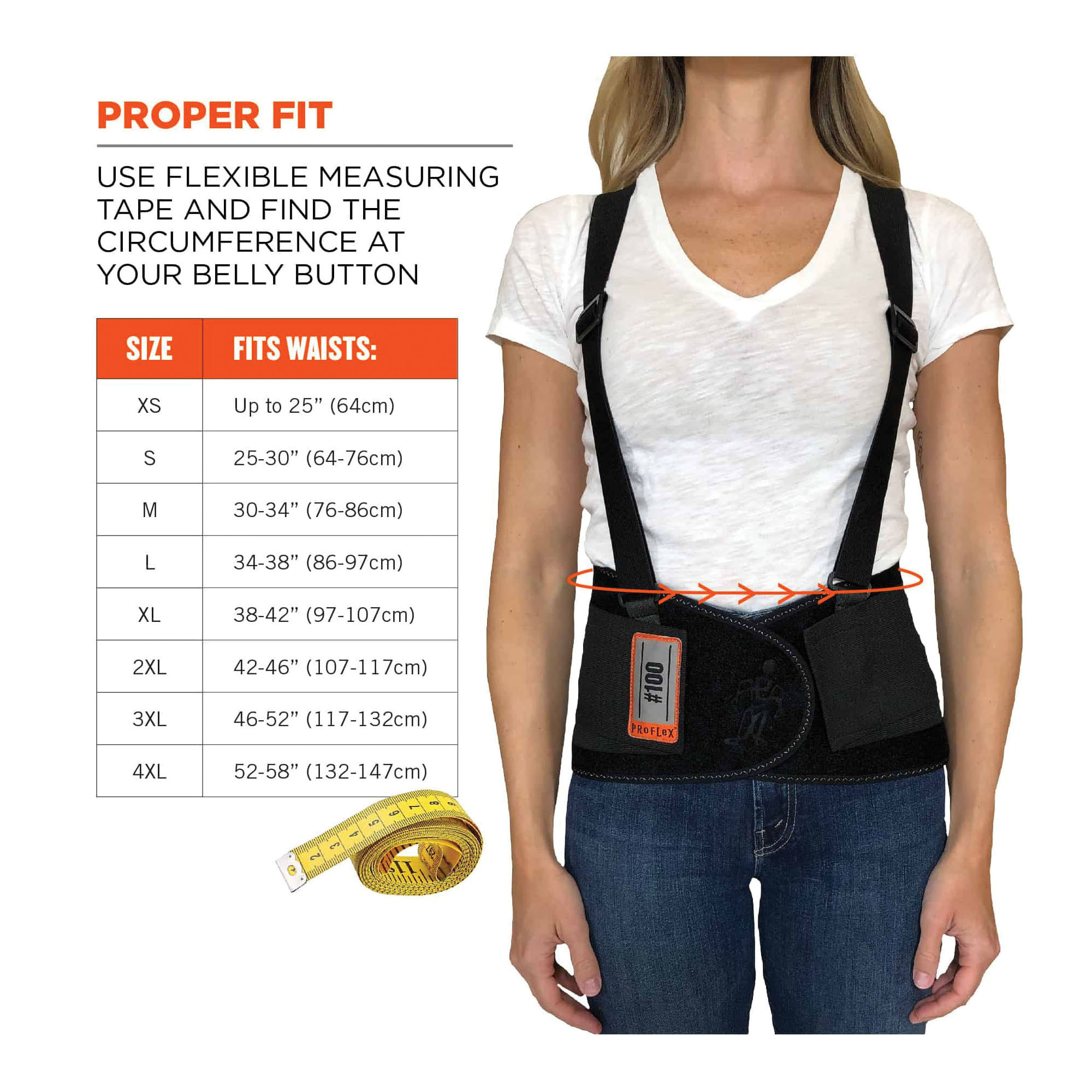 Abdominal Binder Compression Belt with Hook and Loop Closure