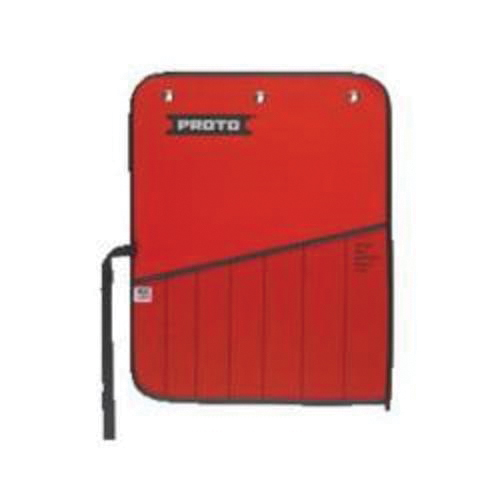product Proto&reg; J25TR01C Tool Pouch, 7-Pocket, For Use With J1180MA Box Wrench Set, J1270A Flex Head Wrench Set, Canvas, Red