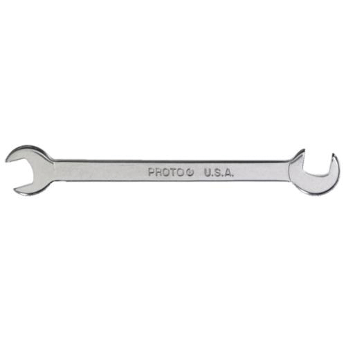 product Proto® J3016 Open End Wrench, Imperial, 3/16 x 1/4 in Wrench, Angled/Double Head, 3-7/8 in L, Alloy Steel, Satin, ASME B107.100