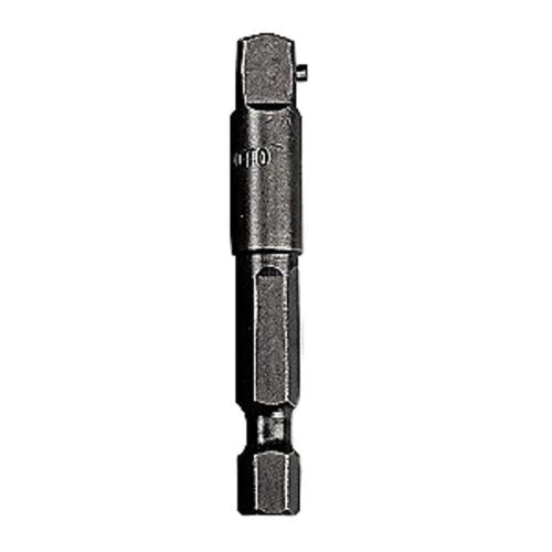 product Irwin® 93758 Pin Lock Socket Adapter, Silver, Hex x Square Drive, 1/4 in Male Drive, Steel Alloy