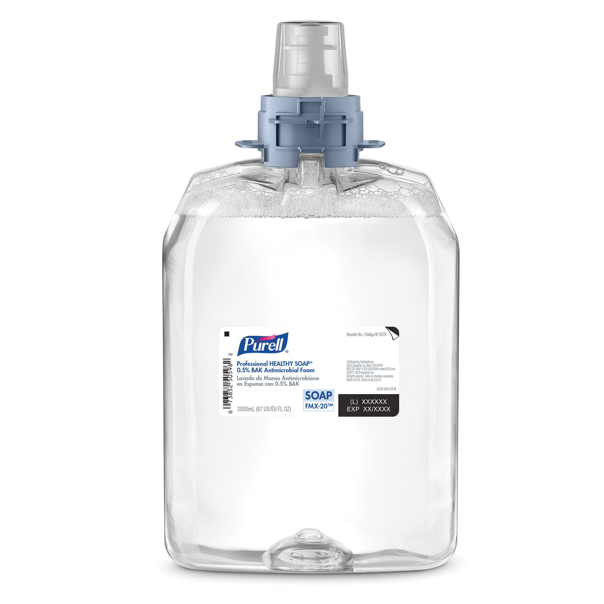 GOJO® 5262-02 Luxury Antibacterial Handwash, 2000 mL Nominal, Pump Bottle Package, Foam Form, Fresh Fruit Odor/Scent, Orange